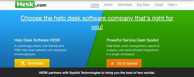 free help desk software: hesk