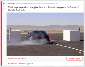 Toyota promoverede indhold på Reddit