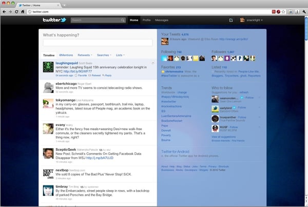 Twitter feed 2010