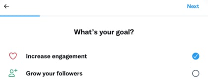 how to boost twitter post: determine your goal