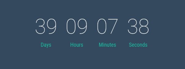 countdown timer for a website under construction page