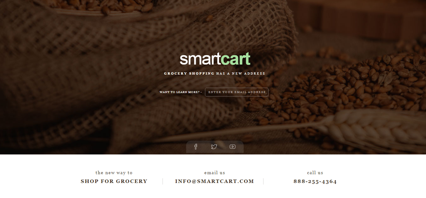 website under construction page using the Smart Cart template