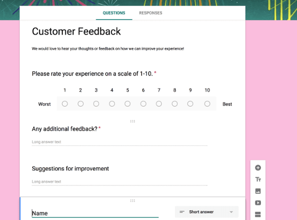 Customer satisfaction long survey