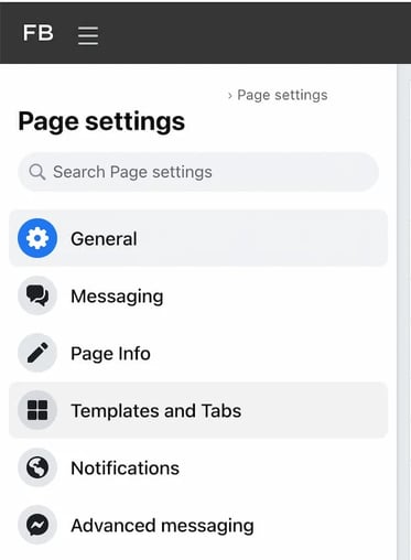 how to turn off reviews on facebook step #3: select templates and tabs