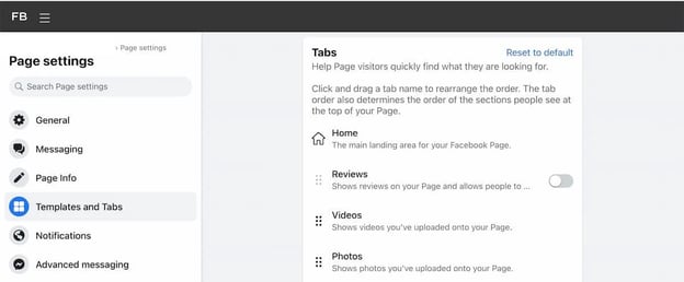 how to turn off reviews on facebook step #4: toggle the blue reviews button off