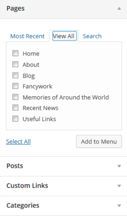 customizing navigation bar on WordPress website