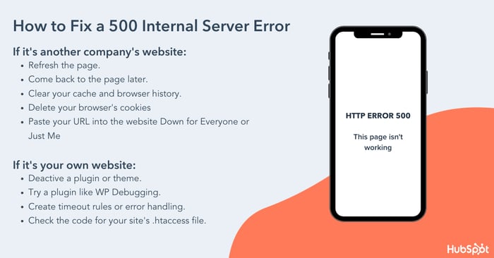 How to fix a 500 internal server error