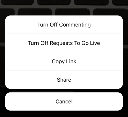 How to turn off commenting on Instagram Live