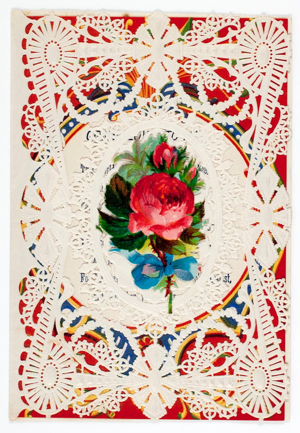The first card ever made for Valentine's Day (by Esther Howland)