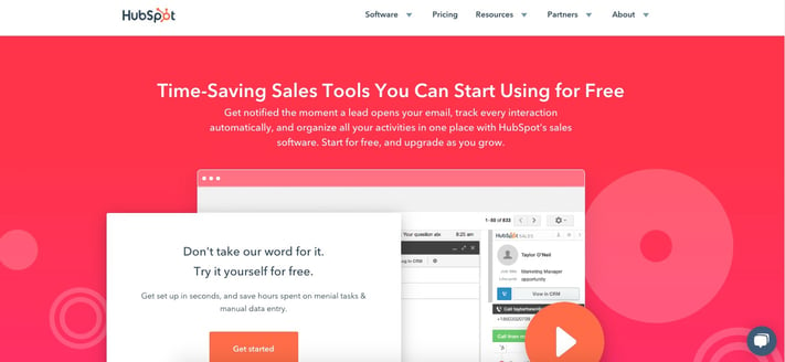 HubSpot Free Sales Tools Productivity Software