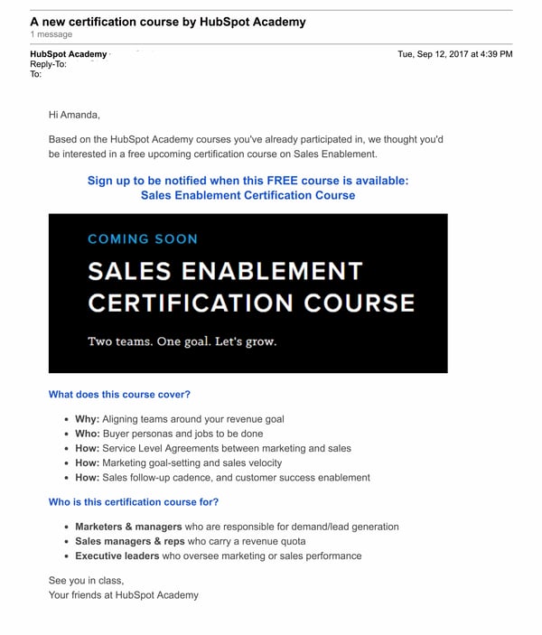 HubSpot Mail - A new certification course by HubSpot Academy