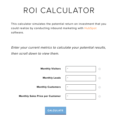 HubSpot ROI Calculator
