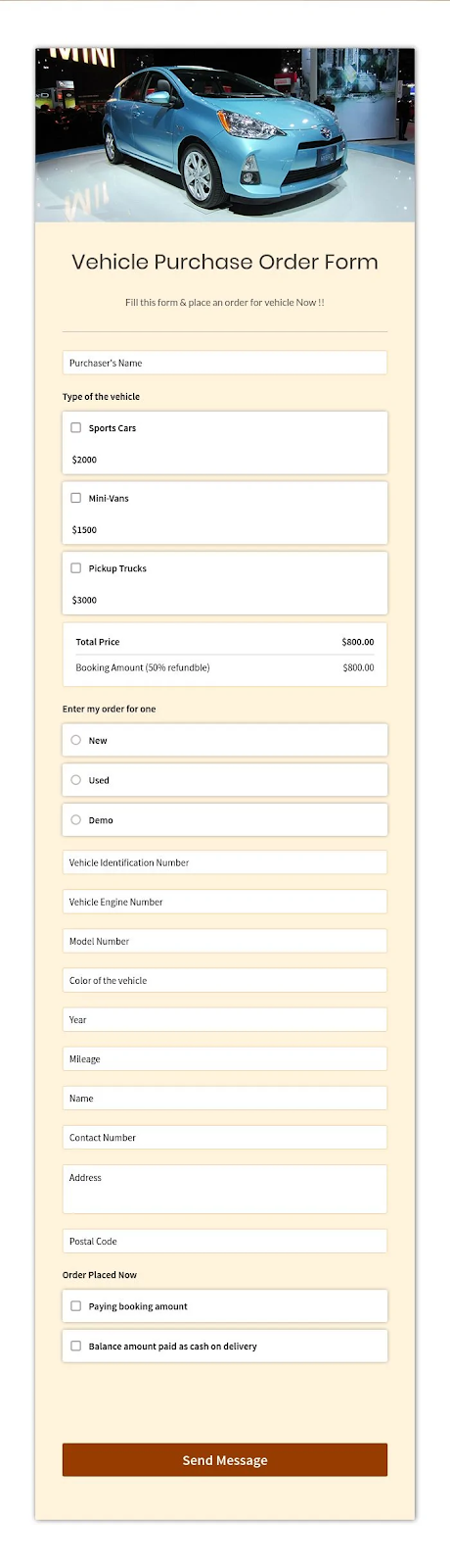 How To Create An Order Form 3 Templates