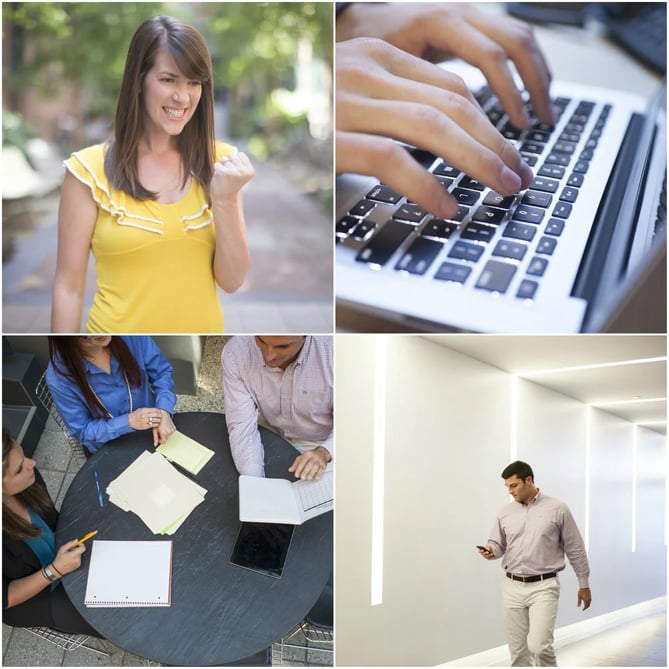 HubSpot stock photo collage