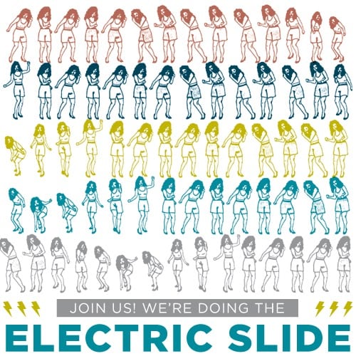Illustration of woman doing the electric slide