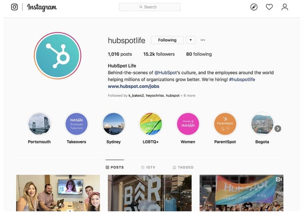 b2b marketing social media employee engagement hubspot life instagram