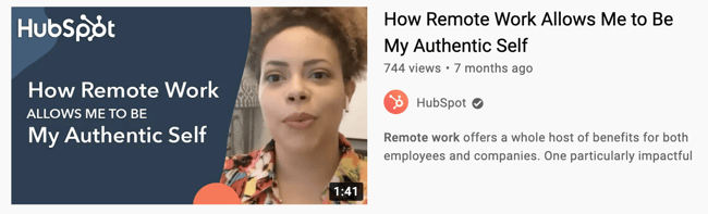 example of YouTube Thumbnail from HubSpot's YouTube Channel