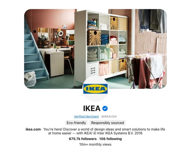 شرکت های موجود در پینترست: IKEA