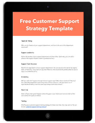 white glove customer service template: strategy 