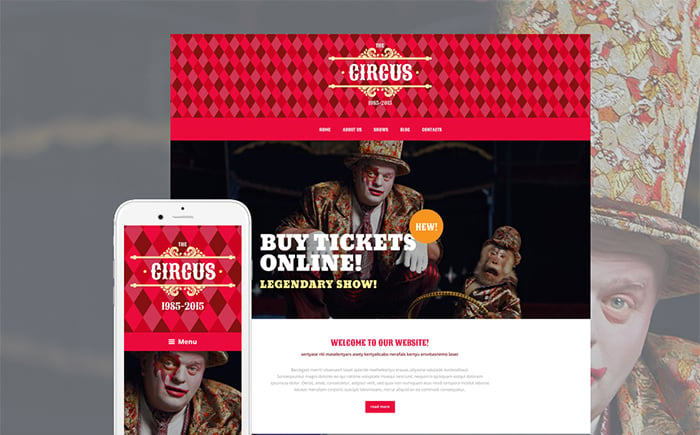 Circus Tent WordPress Theme