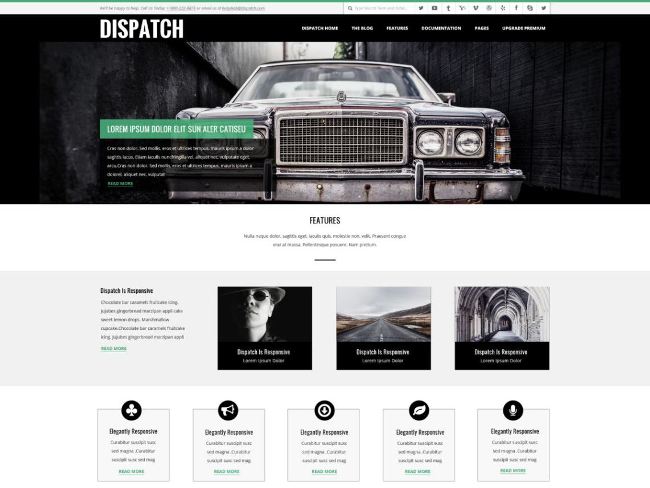 Dispatch responsive WordPress Theme