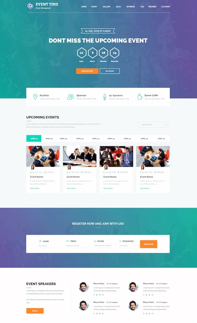 65 Best WordPress Themes for Events in 2020