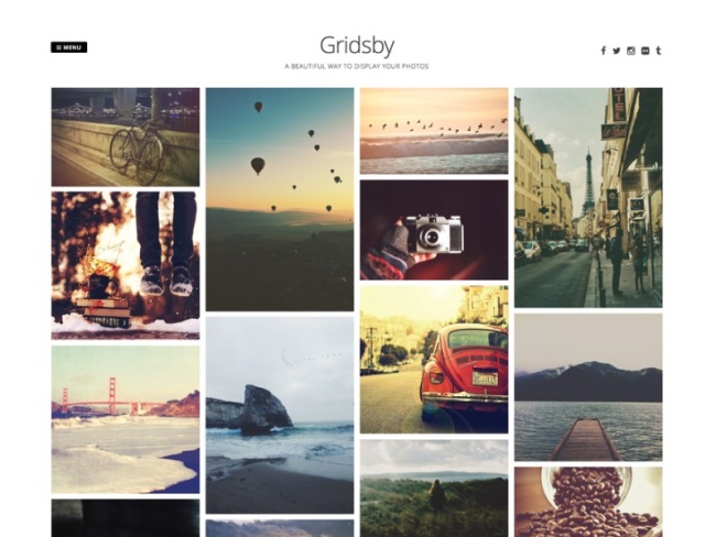 Gridsby WordPress theme for photographers