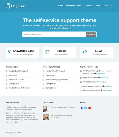 helpguru wordpress forum knowledge base forum search demo