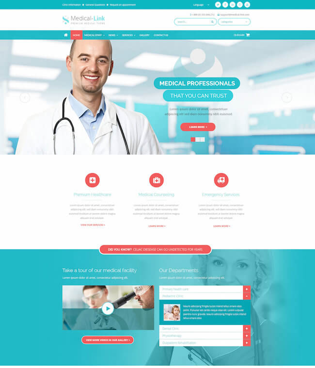 Medical-Link WordPress Theme