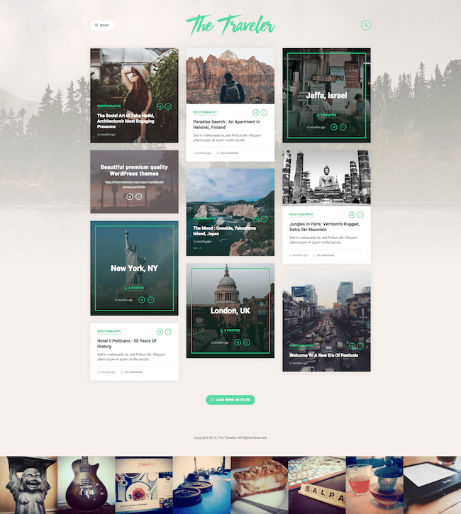 The Traveler Blog Theme