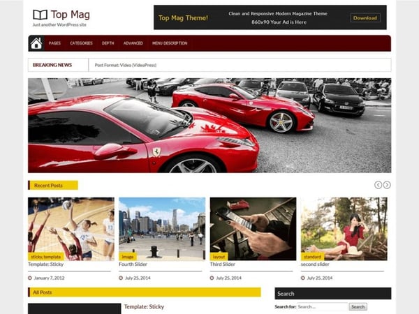 Top Mag Bootstrap Theme