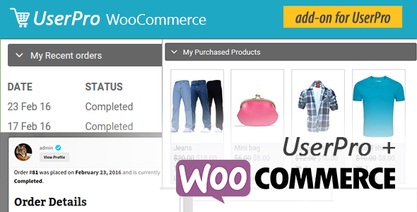 UserPro WordPress WooCommerce plugin dashboard
