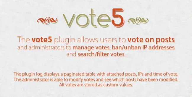 vote5 WordPress voting plugin