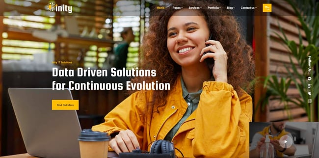best wordpress themes for it services: Inity