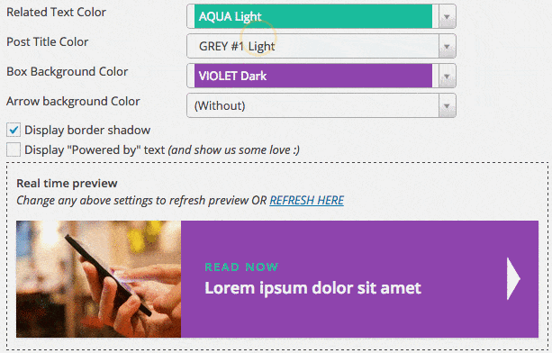 Inlined Related Posts plugins real-time preview demo-1