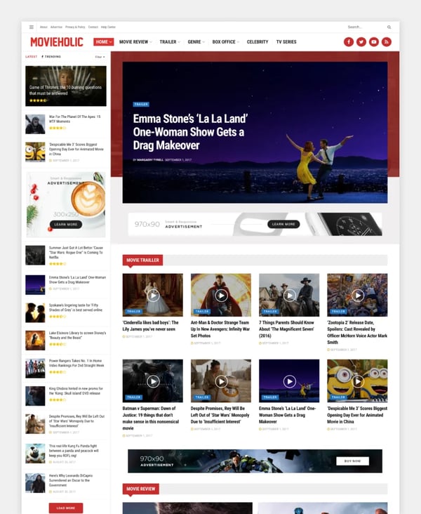 JNews theme - best WordPress theme featuring advertising space