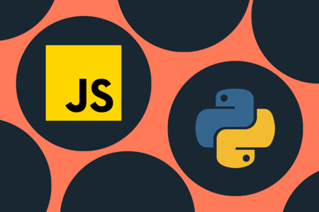 javascript and python logos