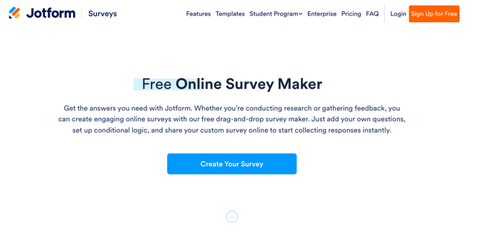Jotform survey maker