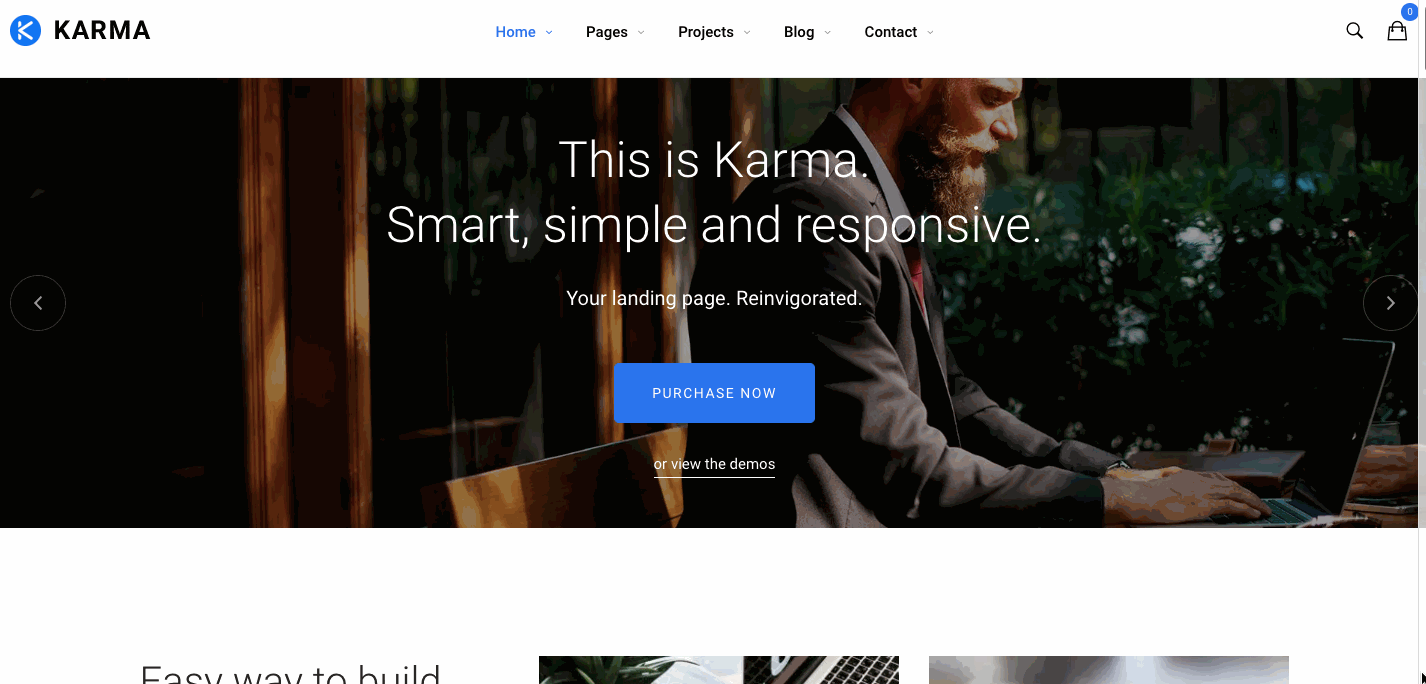 Karma WordPress theme demo