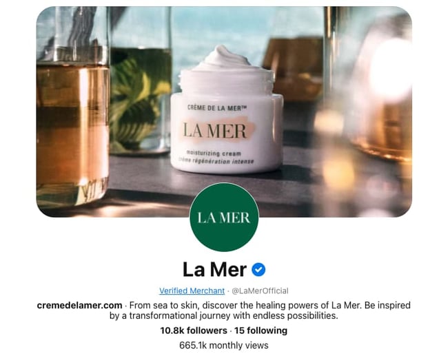 شرکت‌های پینترست: La Mer