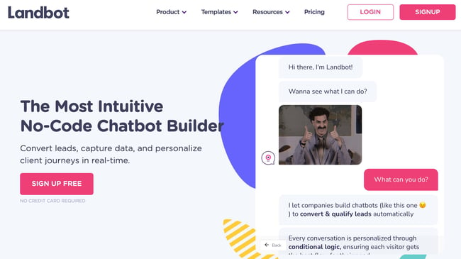 Landbot%20Landing%20Page%20Example.jpg?width=650&name=Landbot%20Landing%20Page%20Example - 21 of the Best Landing Page Design Examples You Need to See in 2022