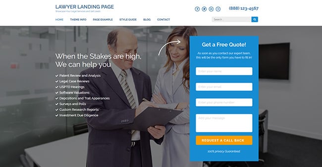 Lawyer%20Landing%20Page%20Pro.jpg?width=650&height=339&name=Lawyer%20Landing%20Page%20Pro - The 57 Best WordPress Themes and Templates in 2023