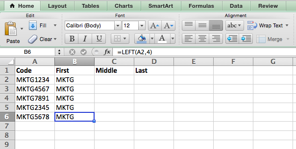 Left Formula In Excel