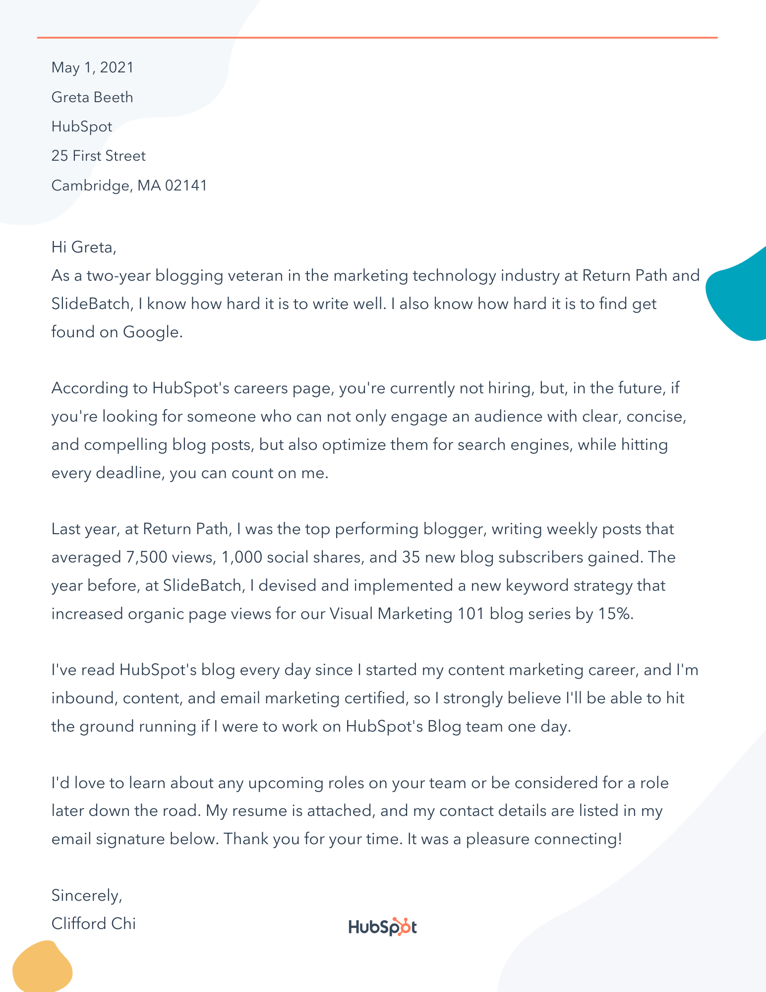 How to Write a Letter of Interest in 18 [Examples + Template]