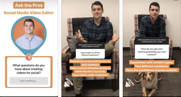 HubSpot Instagram Story with Swipe ups