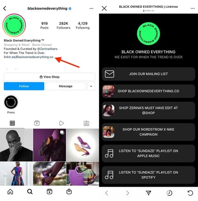 Using Linktree on Instagram - svaerm online marketing agency