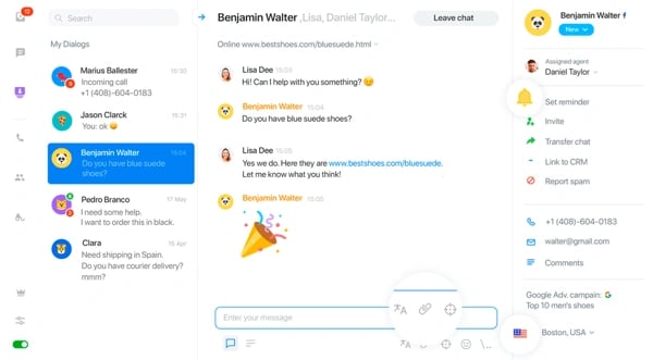 Jivochat free live chat demonstration