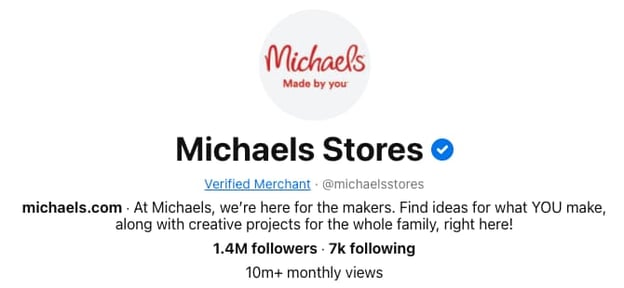 Perusahaan di Pinterest: Michaels