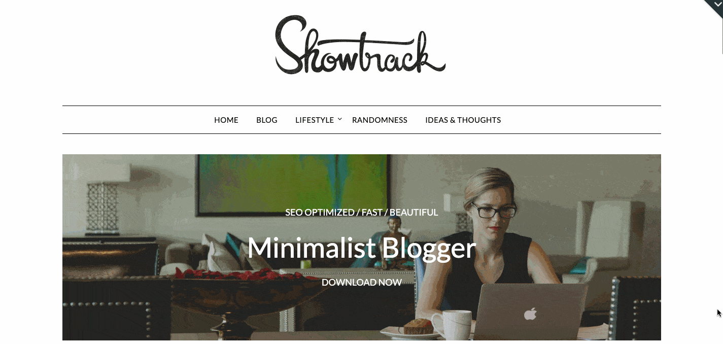Minimalist Blogger WordPress theme demo