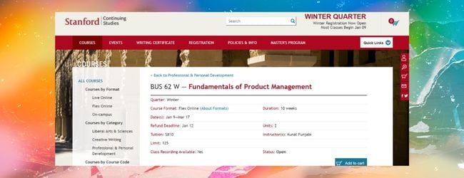 Fundamentals of Product Management by Stanford University